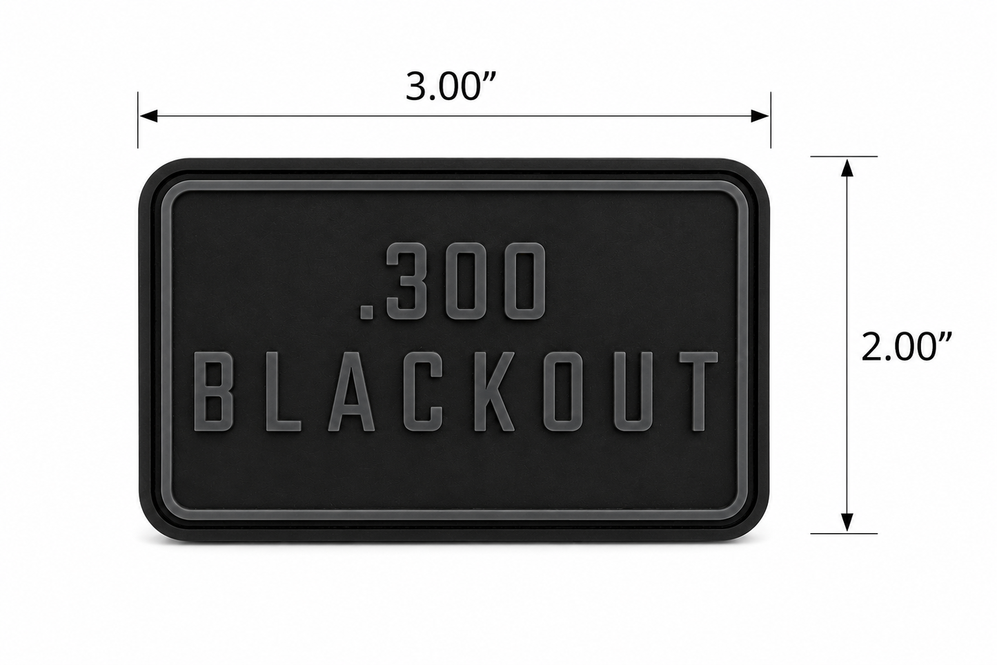 .300 Blackout PVC Morale Patch